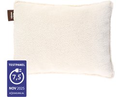 Tristar BW-4798 Warmtekussen – Draadloos - Groot - 60x45 cm – 3 Warmtestanden – Incl. Powerbank - 2 Uur Warmte – Wasbare Hoes – Beige