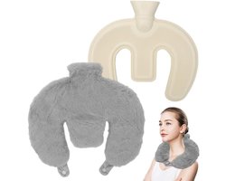 U-vormige Warmwaterkruik met Zachte, Wasbare Overtrek voor Nek en Schouder