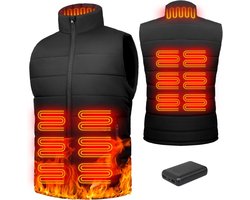 Verwarmd Vest met USB Oplader en 4 Zones - Elektrische Bodywarmer voor Mannen en Vrouwen - Wasbaar