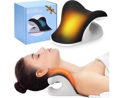 Verwarmde Nekstretcher met Magnetische Therapie voor Nek- en Schouderontspanning - Cervicale Tractie voor Hoofdpijnverlichting