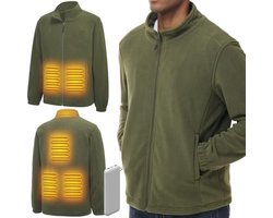 Verwarmde Vest voor Mannen en Vrouwen met Power Bank van 10.000 mAh - Polar Fleece Verwarmde Jas
