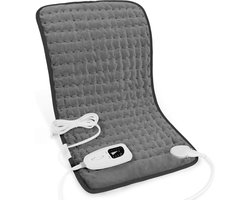 Verwarmingskussen, elektrische verwarmingskussens voor rug, vochtig verwarmingskussen voor schouders, droge/vochtige warmte en automatische uitschakeling, verjaardagscadeaus voor mannen (Donkergrijs, 61 x 30 cm Europese standaardstekker)