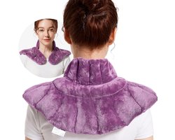 Verwarmingskussen Nek Schouders en Rug met Lavendelgeur - Vochtige Warmte voor Pijnbestrijding