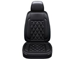 Verwarmingskussen voor autostoelen - 2 instelbare warmtestanden - Deluxe verwarmingskussen voor autostoelen - Autostoelverwarming - 12V verwarmingskussen voor autostoelen - Zwart - Winterbestendig