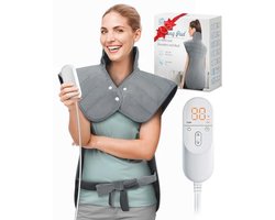 Verwarmingskussen voor Nek en Schouders en Rug - Gids voor Pijnverlichting met 6 Warmte-instellingen en Automatische Uitschakeling