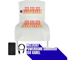 Villa Volance Verwarmde Stoelkussenhoes - Inclusief Powerbank 5000 mAh - USB-oplaadbaar