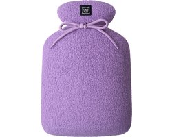 Warmpi® Buddy – Draadloze Infrarood kruik – 2 zijdige warmte tot 60°C – incl. Powerbank(10.000mah) –Teddy Lila Elektrisch Warmtekussen – Oplaadbaar – 3 Warmtestanden – Tot 9 Uur Warmte – Menstruatie – Veilig – Wasbare Hoes - warmtekruik paars