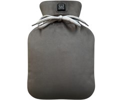 Warmpi® Buddy – Draadloze Infrarood kruik (30x20cm) – 2 zijdige warmte tot 60°C – incl. Powerbank(10.000mah) – Fluweel Grijs Elektrisch Warmtekussen – Oplaadbaar – 3 Warmtestanden – Tot 9 Uur Warmte – Menstruatie – Veilig – Wasbare Hoes - warmtekruik