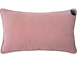 Warmpi® Draadloos Warmtekussen 30x50cm – Incl. 10.000mAh Powerbank – Infrarood Elektrisch Kussen met 3 Warmtestanden – Chenille Roze – USB & Netstroom – 3m Kabel