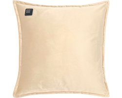 Warmpi® Draadloos Warmtekussen incl. Warmpi® Powerbank (10.000mah) - Fluweel - Beige - Elektrisch verwarmd sierkussen met geïntegreerde kabel van 3m voor opwarming via stopcontact of USB Poort - 3 standen - Kussen 45x45 cm - Zachte Velvet stof