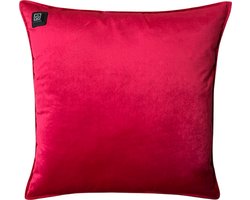 Warmpi® Draadloos Warmtekussen incl. Warmpi® Powerbank (10.000mah) - Fluweel Bordeaux Rood - Het verwarmde kussen heeft ook kabel van 3m voor opwarming via stopcontact of USB Poort - 3 warmtestanden - Afmeting 45x45 cm - zachte velvet stof
