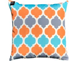 Warmpi® Outdoor Draadloos Warmtekussen incl Warmpi® Powerbank (10.000mah) - Oase - Waterafstotend en UV-bestendig Tuinkussen - 3 warmte standen - Kussen Voor buiten en binnen - Afmeting 45x45 cm - verwarmd buitenkussen / tuin / terras