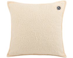 Warmtekussen – 3 warmtestanden – Warmtekussen Oplaadbaar – 10k mAh Powerbank – Draadloos – Warmte Kussen – 40 x 40 cm – Bouclé Off-white – Saaf Comfort