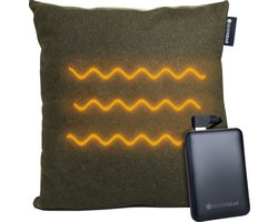 Warmtekussen met Powerbank 30-45°C - Elektrisch Warmte Kussen met Accu - 3 Warmtestanden - Groen - Silvergear