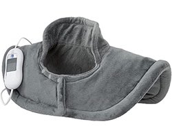 Warmtekussen oplaadbaar - Warmtekussen elektrisch - Warmtekussen nek en schouders - Grijs