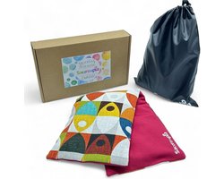 Warmtekussen voor magnetron - 50 x 16 cm - Verlichting bij spierpijn en koliek - Tarwe en lavendel gevuld - Comfortabele therapie