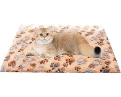 Warmtemat Huisdier - Zelfverwarmend Bed - Comfortabele Rust - Warmte zonder stroom - 57x46cm - Bruin