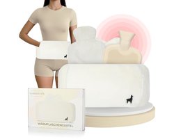 Warmwaterkruik met Zachte Overtrek en Lange Warmtegordel van 130 cm voor Rug, Buik en Nek