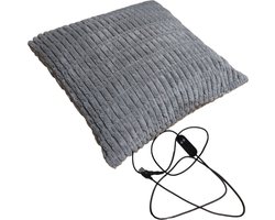 Zoem - Warmtekussen Elektrisch - 42x42cm - Grijs - USB aansluiting - 5 standen - Ook voor tuinset