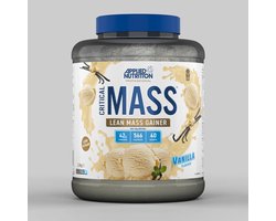 Applied Nutrition Critical Mass Professional – Weight Gainer Shake 566 kcal / 42 g eiwit – 2,4 kg – Massa & Spiergroei - Vanilla smaak