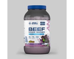 Beef Mass Gainer Blackcurrant Millions – 3.13 kg – Applied Nutrition – Hoogwaardige Spiermassa Gainer – 42g Eiwit per Portie – Lactosevrij - Weight Gainer