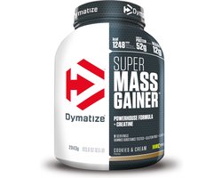 Dymatize Super Mass Gainer - Weight Gainer / Mass Gainer - Cookies & Cream - 2700 gram (8 Shakes)