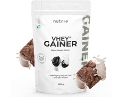 nutri+ VHEY GAINER - Vegan Weight Gainer 1000 g - Chocolate Brownie