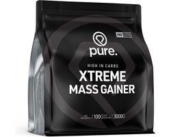 Pure. Xtreme Mass Gainer - Aardbei - 3000g - eiwit - koolhydraten - gewichtstoename - weightgainer
