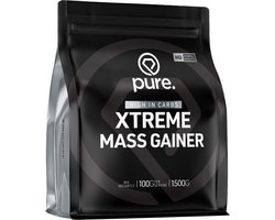 Pure. Xtreme Mass Gainer - Vanille - 1500g - eiwit - koolhydraten - gewichtstoename - weightgainer
