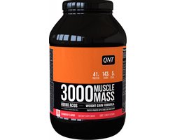 QNT - Weight gainer: Muscle Mass 3000 Aardbei (1,3kg)