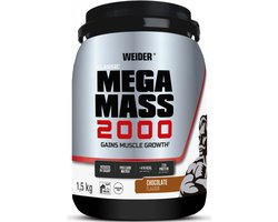 Weider Mega Mass 2000 (1500g) Chocolate - Gewichtstoename - Zonder Creatine