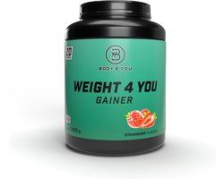 Weight Gainer Poeder Aardbei 3KG – Voor Spiermassa & Kracht – Body4You