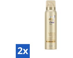 2 x Dove Body Love Zelfbruinende Mousse - Summer Revived - Light-Medium - 150 ml - Zelfbruiner - Body Mousse - Zomerse Gloed - Gehydrateerde Huid - Gevoelige Huid
