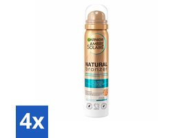 4 x Garnier - Ambre Solaire - Body Mist - Natural Bronzer - 150 ml - Zelfbruiner - Bruining - Body Mist - Natuurlijke Bruining - Zonnebruining