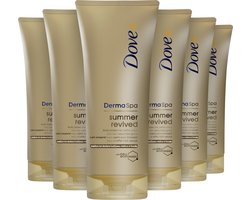 Dove - DermaSpa Summer Revived - Luxueuze bodylotion - Dark Body Lotion (medium tot donkere huid) - 6 x 200 ml -Voordeelverpakking