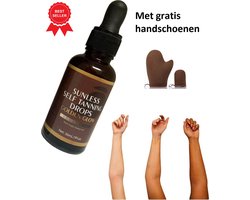 gratis handschoenen - zelfbruiners - Zelfbruiner Drops - Gezicht/Lichaam 30ML - Magic druppels - tanning olie - Self Tan Body