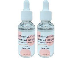 green-goose® Organic Tanning Drops - Light - 2x30ml - Zelfbruinende Druppels - 100% Biologisch, Natuurlijk & Diervriendelijk - Organic, Vegan & Cruelty Free