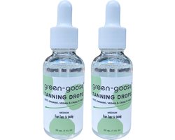 green-goose® Organic Tanning Drops - Medium - 2x30ml - Zelfbruinende Druppels - 100% Biologisch, Natuurlijk & Diervriendelijk - Organic, Vegan & Cruelty Free