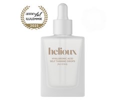 Helioux® Zelfbruiner Druppels - Hyaluronic Acid Self Tanning Drops - Magic Drops - Lichaam & Gezicht - Award Winning Zelfbruiner Druppels