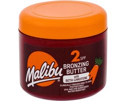 Malibu Sun SPF 2 Bronzing Tanning Body Butter - Bèta-caroteen en Arganolie – Kokosgeur – 300 ml