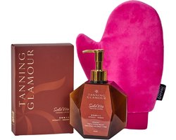 SolaVita Complete Zelfbruiner Set – Lotion + Luxe Applicatiehandschoen | Egale Natuurlijke Tan | Snelle Droogtijd | 200 ml