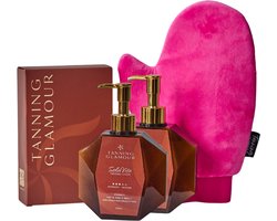 SolaVita Zelfbruiner DUO Set | 2x Lotion 200 ml + Velvet Handschoen | Natuurlijke Bruine Teint | Vitamine E