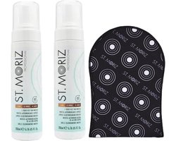 St. Moriz - Fast Tanning Mousse - 200ml - 2 pak + GRATIS Tanning Mitt