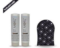 St Moriz - Gradual Tanning Lotion 275 ml - 2 pak + GRATIS Tanning Mitt