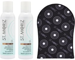 ST. MORIZ - Professional 1 Hour Fast Tan Mist - 2 pak + GRATIS Tanning Mitt