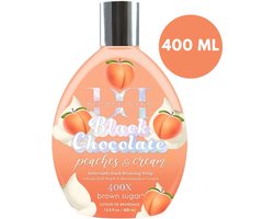 Brown Sugar DOUBLE DARK BLACK CHOCOLATE PEACHES & CREAM Zonnebankcreme - Bronzer - 400ml