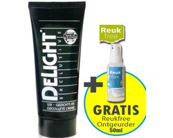 Delight Zonnebankcrèmes COMBI DEAL: Gezichts- & decolleté crème (100 ml) + Reukfree 50ml