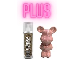 Devoted Creations Black Crown 210 ml PLUS Beeld Beer Roze 18 cm !