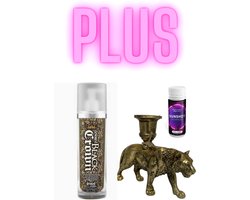 Devoted Creations Black Crown 210 ml PLUS Tijger Kandelaar Bronze PLUS Collagen Sunshot