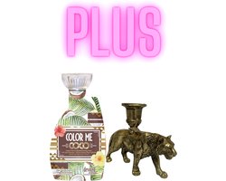 Devoted Creations Color me Coco 400 ml PLUS Kandelaar Tijger Bronze